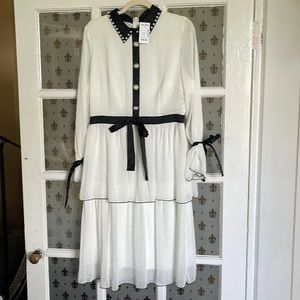 Stein Mart dress Swiss dot white